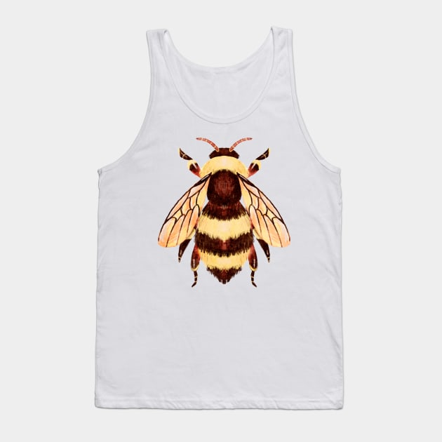 Cute and Fuzzy Honeybee Bug Tank Top by narwhalwall